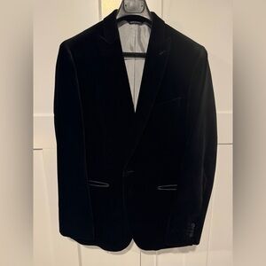 Banana Republic Elegant Black Velvet Blazer